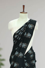 Semi Georgette Saree – Full Body Print Work
