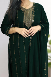 Churidar – Golden Embroidery Thread Work & Sequins