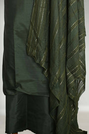 Silk Churidar Material with Golden Embroidery