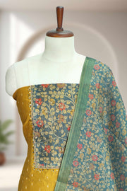 Elegant Beads & Sequins Silk Dress Material