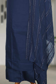 Silk Churidar Material with Golden Embroidery and Box Work