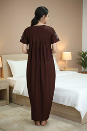 Flowers Nighty – Embroidery Work