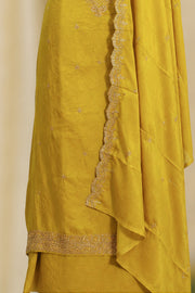 Golden Elegance Silk Churidar Material