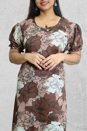 Night Dress-Semi Chiffon