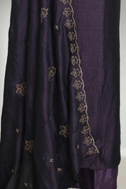 Silk Churidar Material with Embroidery & Beads Work
