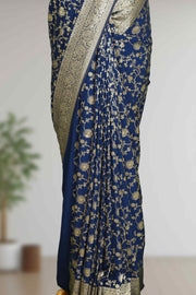 Banarasi Silk Saree with Jaal Design