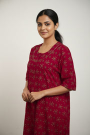 Cotton Nighty – Print with Yoke Design