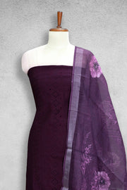 Hakoba Churidar Material with Embroidery Work