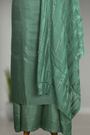 Silk Churidar Material with Sequin & Golden Thread Embroidery