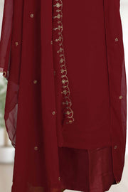 Georgette Churidar Material with Golden Embroidery & Box Work