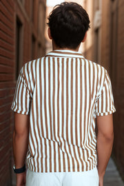 Men’s Loop Knit Collar T-Shirt with Front Zip Design