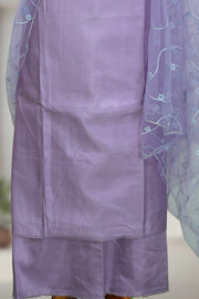 Silk Churidar Material with Embroidery Work