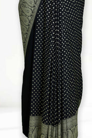 Banarasi Silk Saree with Body Butta & Border Design