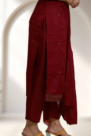 Silk Churidar with Copper Thread Work