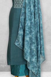 Silk Churidar Material – Embroidery & Sequins Work
