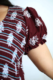 Floral Print Cotton Night Dress