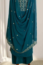 Elegant Georgette Churidar Material – Sequins Floral Edition