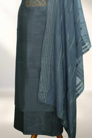 Silk Churidar Material – Golden Thread Work