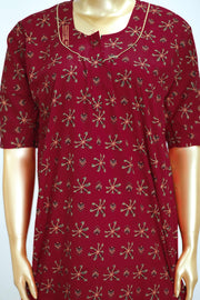 Cotton Nighty – Print with Yoke Design