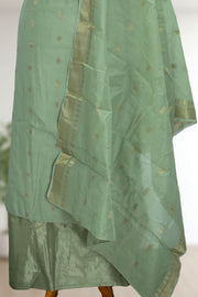 Silk Churidar Material Butta Work with Button