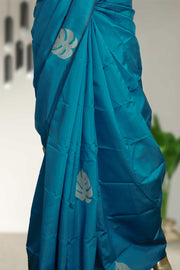 Soft Silk Saree with Floral Print & Tassels
