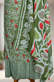 Cotton Churidar Material – Embroidery Thread Work & Batik Print