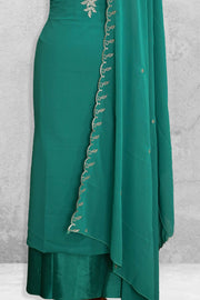 Georgette Churidar Material-Embroidery Thread