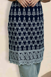 Elegant Cotton Kurti with Thread & Button Work