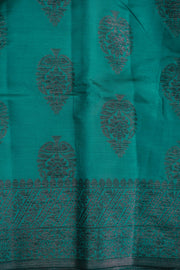 Semi Tusser Silk Saree – Silver Butta Work with Border