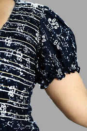 Cotton Night Dress with Smocking Design
