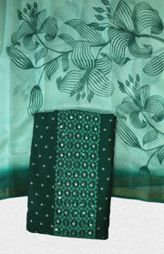 Silk Churidar Material – Lace Work with Mirror