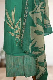 Cotton Churidar Material – Floral Print with Sequins Work