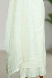 Silk Churidar Material – Embroidery Thread & Sequins Lace Work