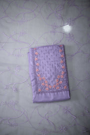 Floral Thread Work Silk Churidar Material