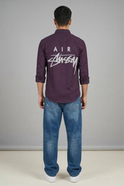 Men’s Back Print Shirt – Imported Twill Linen