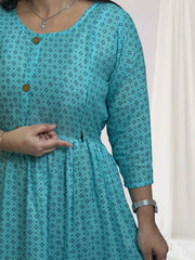 Comfortable & Stylish Feeding Kurti – Printed Elegance for Moms