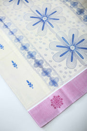 Kerala Set Saree with Print Design