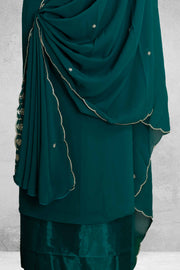 Georgette Churidar Material-Embroidery Thread