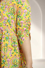 Cotton Short Kurti – Floral Charm