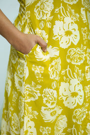 Kurti Palazzo Set – Print & Button Work