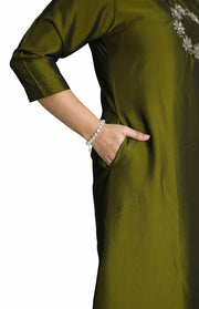 Rangeela Silk Flared Top – Beads & Sequins Work