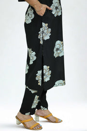 Co-Ord Set – Button Work Printed Design