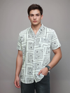 Men Regular Fit Rayon Printed Half Sleeve Casual Shirt