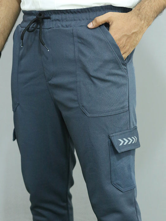Men regular fit jogger with rib
