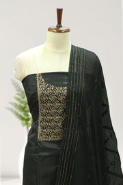 Silk Churidar Material – Golden Thread Work with Sequins