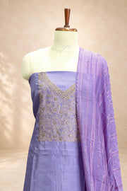 Silk Churidar Material – Golden Thread Work with Sequins
