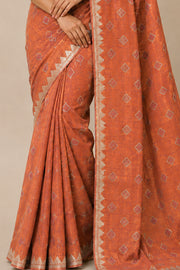 Fendi Silk Stone-Work Saree