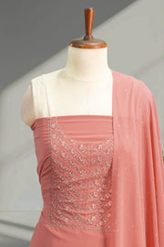 Georgette Churidar Material – Golden Thread Work