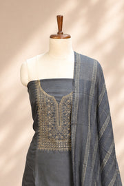 Silk Churidar Material – Golden Thread Work with Sequins