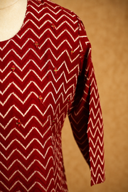 Elegant Threadwork Long Top